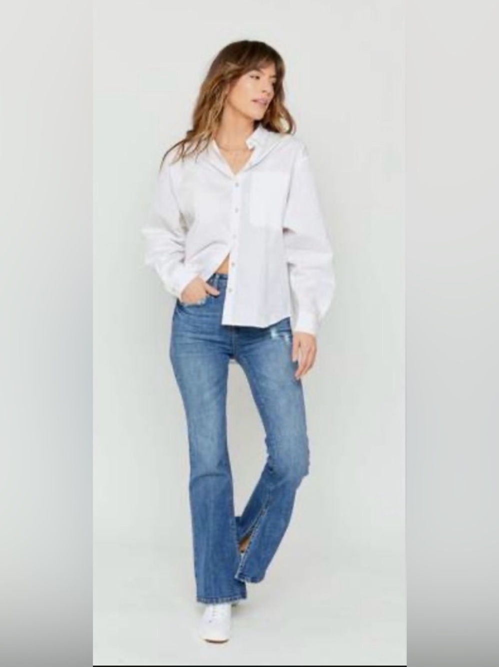 Oliver Logan Russel Split Flare Jeans High Rise Size 31 Inseam 30”